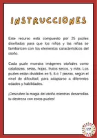 Vista previa - Tarjetas / Manipulativos - Puzles otoño - página 1