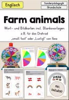 Vorschau - Spiele - Farm animals Bauernhoftiere Bildkarten zB. für Drehrad small foot & Lustigt von Ikea - Englisch - Deckblatt