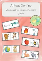 Vorschau - Spiele - Anlaute Domino Anfangsunterricht Spiel - Deckblatt