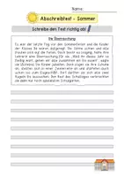 Vorschau - Arbeitsblätter - Abschreibtexte - Sommer (Version 1) - Seite 3