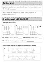 Vorschau - Arbeitsblätter - Kleine Lernstandserhebung Anfang 4. Klasse - Mathe - Seite 3
