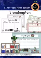 Vorschau - Poster - Stundenplan (Vorlage) 5 Hintergründe - Deckblatt