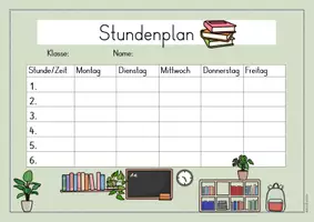 Vorschau - Poster - Stundenplan (Vorlage) 5 Hintergründe - Seite 3