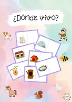 Vista previa - Tarjetas / Manipulativos - ¿Dónde vivo? Seres vivos y hábitats - Portada