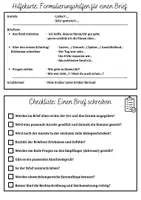 Vorschau - Fördermaterial/Inklusion - Hilfekarte und Checkliste zum Verfassen eines Briefes - Deckblatt