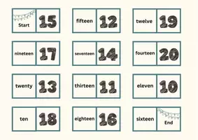 Vorschau - Spiele - Englisch Domino Zahlen 1-100 - Seite 2