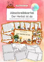 Vorschau - Arbeitsblätter - Abschreibkartei - Der Herbst ist da (inkl. Schreibheftchen) - Deckblatt