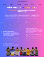 Vorschau - Arbeitsblätter - Subjuntivo nach unpersönlichen Ausdrücken – Text und Arbeitsblatt zum Thema El día de la amistad - Deckblatt