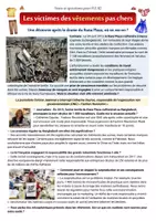 Aperçu - Feuilles d'exercices - Texte et exercices - Les conditions de travail dans l'industrie textile après le Rana Plaza - Page de couverture