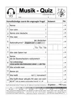 Vorschau - Arbeitsblätter - Einstiegsquiz Musik für Klasse 5 und 6 (oder 7) - Seite 1
