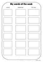 Vorschau - Klassenarbeiten - Word of the week Arbeitsblätter - Word of the week worksheets - Seite 2