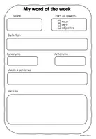 Vorschau - Klassenarbeiten - Word of the week Arbeitsblätter - Word of the week worksheets - Seite 3