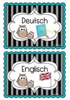 Vorschau - Präsentationen/Tafelbilder - Tagestransparenz Eule | Eulenklasse | Tafelmaterial - Seite 1