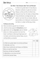 Vorschau - Arbeitsblätter - Der Wald - sinnerfassende Leseaufgaben - Klasse 3 - Seite 3