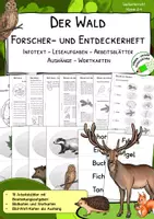 Vorschau - Arbeitsblätter - Der Wald – Forscher- und Entdeckerheft | Sachunterricht Klasse 2–4 | Arbeitsblätter, Lesetexte, Forscheraufträge & Aushänge - Deckblatt