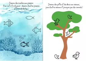 Aperçu - Jeux - Cahier de dessins - J'apprends à dessiner les animaux - Page 1