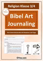 Vorschau - Stundenentwürfe - Bibel: Bible Art Journaling Unterrichtsstunde Klasse 3/4 - Deckblatt