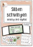 Vorschau - Arbeitsblätter - Silben schwingen (Klasse 1) - analog und digital - Deckblatt