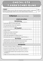 Vorschau - Arbeitsblätter - Die Tierbeschreibung - Merkblatt, Checkliste und Feedback-Bogen zur Reflexion - Seite 2