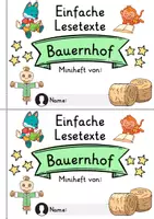 Vorschau - Arbeitsblätter - Miniheft 10 Lesetexte - Thema Bauernhof | Deutsch 1. Klasse - Seite 1
