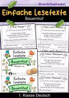 Vorschau - Arbeitsblätter - Miniheft 10 Lesetexte - Thema Bauernhof | Deutsch 1. Klasse - Deckblatt