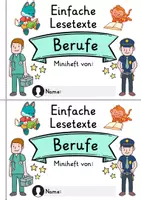 Vorschau - Mal- und Bastelvorlagen - Miniheft 10 Lesetexte - Thema Berufe | Deutsch 1. Klasse - Seite 1