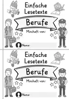Vorschau - Mal- und Bastelvorlagen - Miniheft 10 Lesetexte - Thema Berufe | Deutsch 1. Klasse - Seite 2