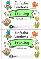Vorschau - Mal- und Bastelvorlagen - Miniheft 10 Lesetexte - Thema Frühling | Deutsch 1. Klasse - Seite 1
