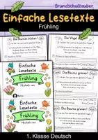 Vorschau - Mal- und Bastelvorlagen - Miniheft 10 Lesetexte - Thema Frühling | Deutsch 1. Klasse - Deckblatt