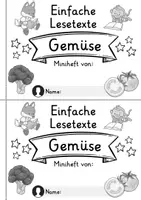 Vorschau - Mal- und Bastelvorlagen - Miniheft 10 Lesetexte - Thema Gemüse | Deutsch 1. Klasse - Seite 2
