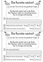 Vorschau - Mal- und Bastelvorlagen - Miniheft 10 Lesetexte - Thema Gemüse | Deutsch 1. Klasse - Seite 3