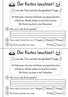 Vorschau - Arbeitsblätter - Miniheft 10 Lesetexte - Thema Halloween | Deutsch 1. Klasse - Seite 3