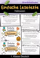 Vorschau - Arbeitsblätter - Miniheft 10 Lesetexte - Thema Halloween | Deutsch 1. Klasse - Deckblatt