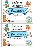 Vorschau - Arbeitsblätter - Miniheft 10 Lesetexte - Thema Haustiere | Deutsch 1. Klasse - Seite 1