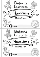 Vorschau - Arbeitsblätter - Miniheft 10 Lesetexte - Thema Haustiere | Deutsch 1. Klasse - Seite 2