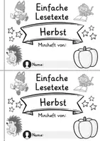Vorschau - Arbeitsblätter - Miniheft 10 Lesetexte - Thema Herbst | Deutsch 1. Klasse - Seite 2