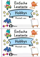 Vorschau - Arbeitsblätter - Miniheft 10 Lesetexte - Thema Hobbys | Deutsch 1. Klasse - Seite 1