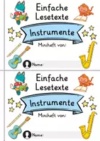 Vorschau - Arbeitsblätter - Miniheft 10 Lesetexte - Thema Instrumente | Deutsch 1. Klasse - Seite 1