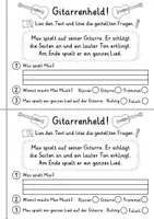 Vorschau - Arbeitsblätter - Miniheft 10 Lesetexte - Thema Instrumente | Deutsch 1. Klasse - Seite 3