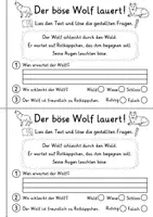 Vorschau - Mal- und Bastelvorlagen - Miniheft 10 Lesetexte - Thema Märchen | Deutsch 1. Klasse - Seite 3