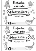 Vorschau - Mal- und Bastelvorlagen - Miniheft 10 Lesetexte - Thema Meerestiere | Deutsch 1. Klasse - Seite 2