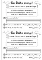 Vorschau - Mal- und Bastelvorlagen - Miniheft 10 Lesetexte - Thema Meerestiere | Deutsch 1. Klasse - Seite 3