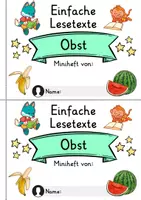 Vorschau - Arbeitsblätter - Miniheft 10 Lesetexte - Thema Obst | Deutsch 1. Klasse - Seite 1