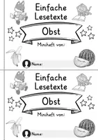 Vorschau - Arbeitsblätter - Miniheft 10 Lesetexte - Thema Obst | Deutsch 1. Klasse - Seite 2