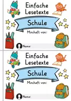 Vorschau - Arbeitsblätter - Miniheft 10 Lesetexte - Thema Schule | Deutsch 1. Klasse - Seite 1