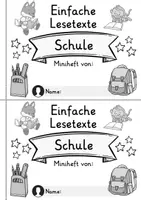 Vorschau - Arbeitsblätter - Miniheft 10 Lesetexte - Thema Schule | Deutsch 1. Klasse - Seite 2