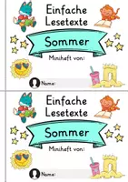 Vorschau - Mal- und Bastelvorlagen - Miniheft 10 Lesetexte - Thema Sommer | Deutsch 1. Klasse - Seite 1