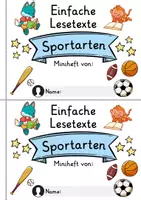 Vorschau - Arbeitsblätter - Miniheft 10 Lesetexte - Thema Sport | Deutsch 1. Klasse - Seite 1