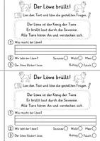 Vorschau - Mal- und Bastelvorlagen - Miniheft 10 Lesetexte - Thema Tiere | Deutsch 1. Klasse - Seite 3