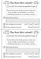 Vorschau - Mal- und Bastelvorlagen - Miniheft 10 Lesetexte - Thema Transportmittel | Deutsch 1. Klasse - Seite 3